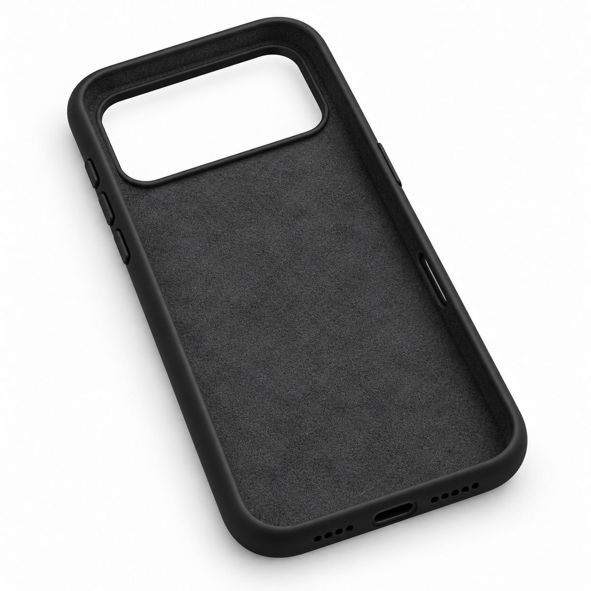 Silicone iPhone Case with Matte Finish and Soft Interior Lining