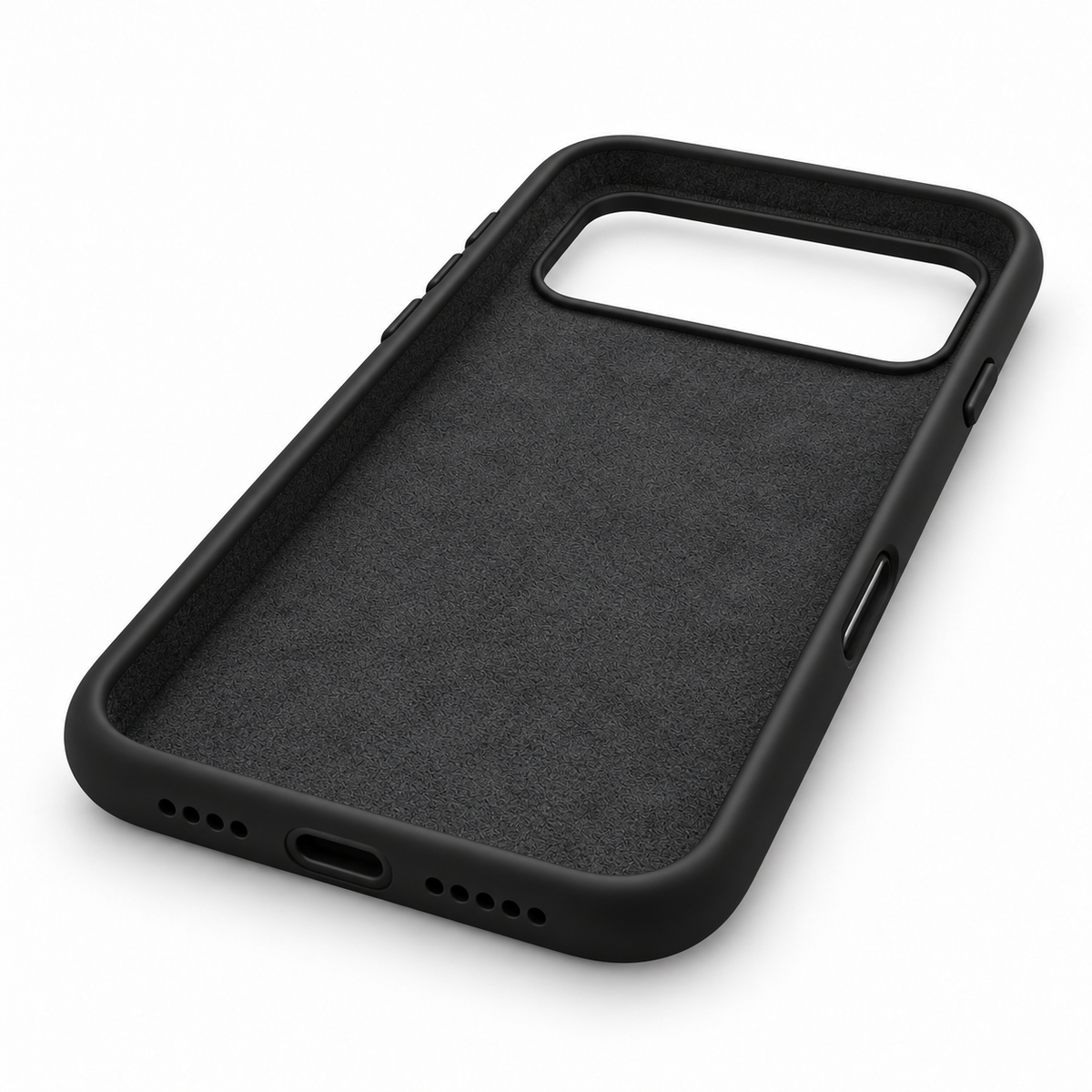 Silicone iPhone Case with Matte Finish and Soft Interior Lining