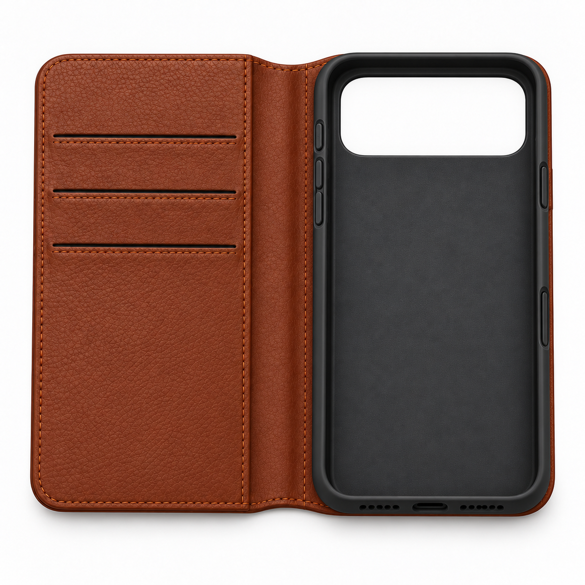 iPhone Wallet Folio Case with Card Slots and Folding Front Cover